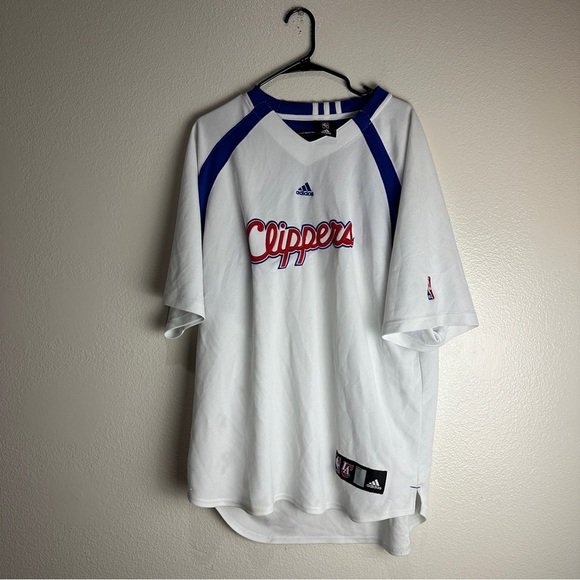 Los Angeles Clippers Vintage Adidas Warm Up Jersey Shirt Size XL - Picture 1 of 12